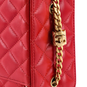 All Slide Long Vanity Case with Chain Quilted Lambskin Small