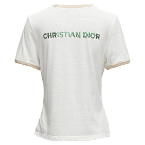 Christian Dior Princess And Dragon Foil Print Ringer Tshirt