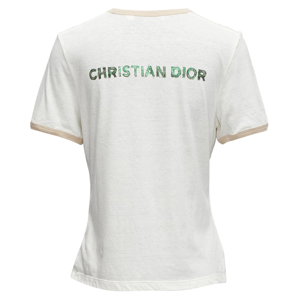 Christian Dior Princess And Dragon Foil Print Ringer Tshirt