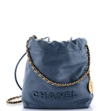 22 Chain Hobo Quilted Caviar Mini