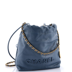 22 Chain Hobo Quilted Caviar Mini