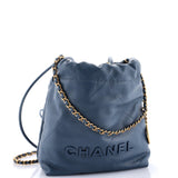 22 Chain Hobo Quilted Caviar Mini