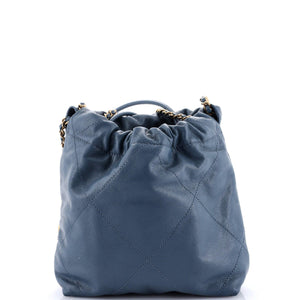 22 Chain Hobo Quilted Caviar Mini