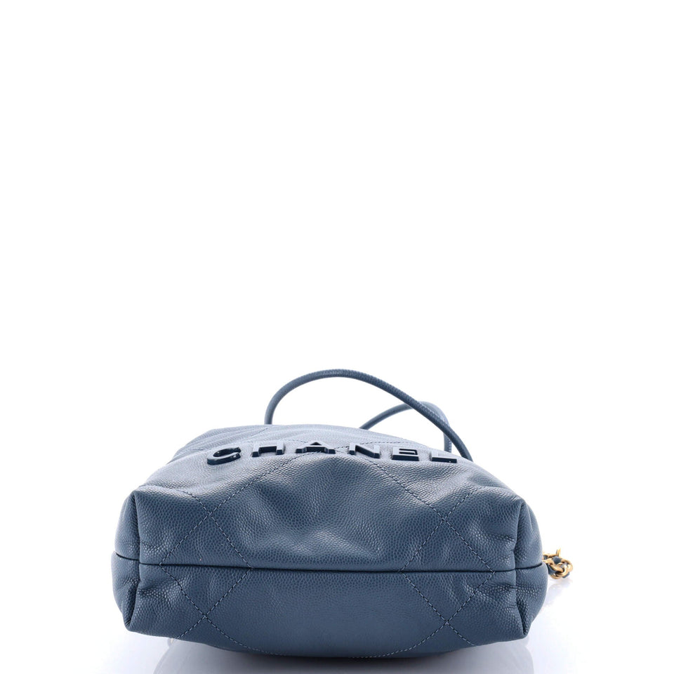 22 Chain Hobo Quilted Caviar Mini