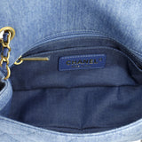 Pearl Crush Flap Bag Quilted Denim Mini
