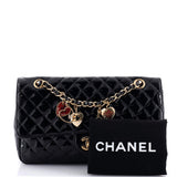 Valentine Hearts Flap Bag Quilted Patent Medium