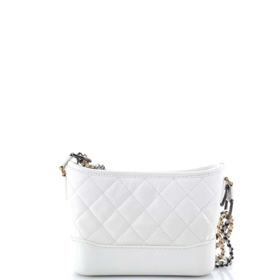 Gabrielle Hobo Quilted Goatskin and Patent Small