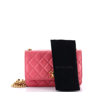 All Slide Long Wallet on Chain Quilted Lambskin