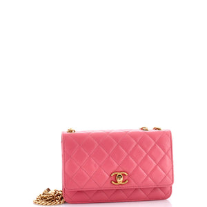 All Slide Long Wallet on Chain Quilted Lambskin
