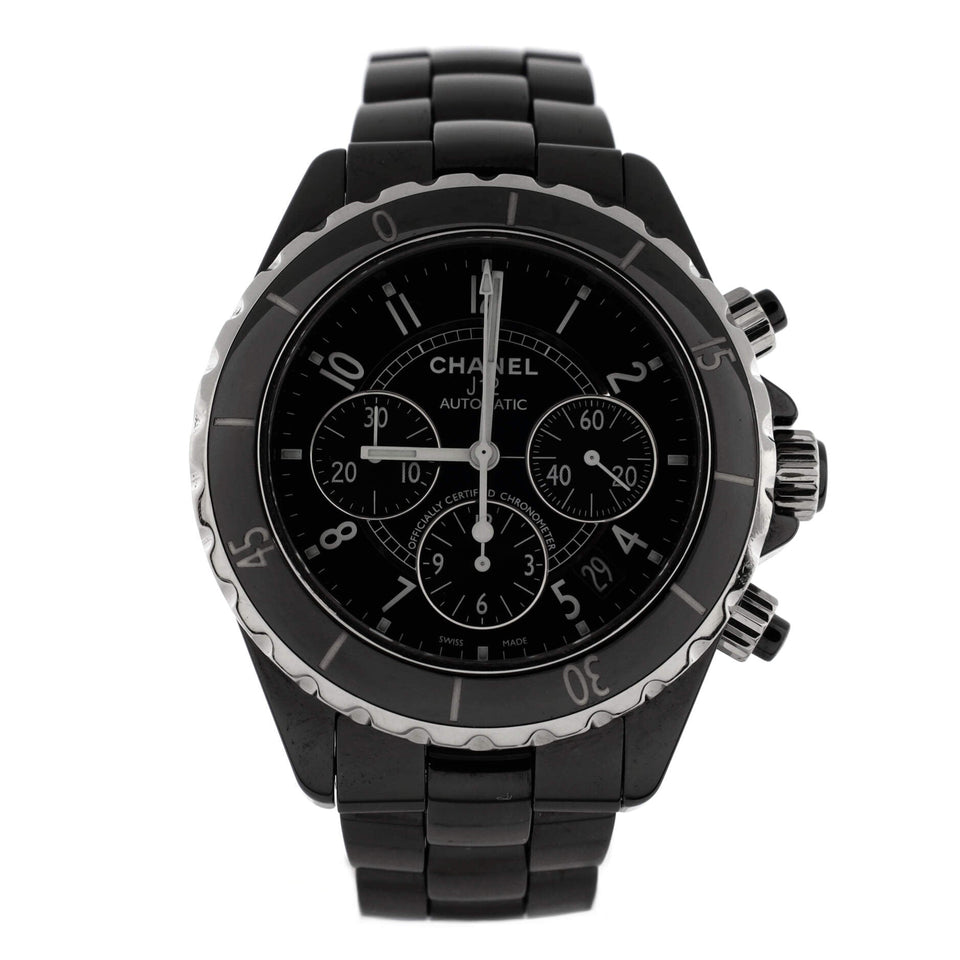 J12 Chronograph Automatic Watch Ceramic and Stainless Steel 41