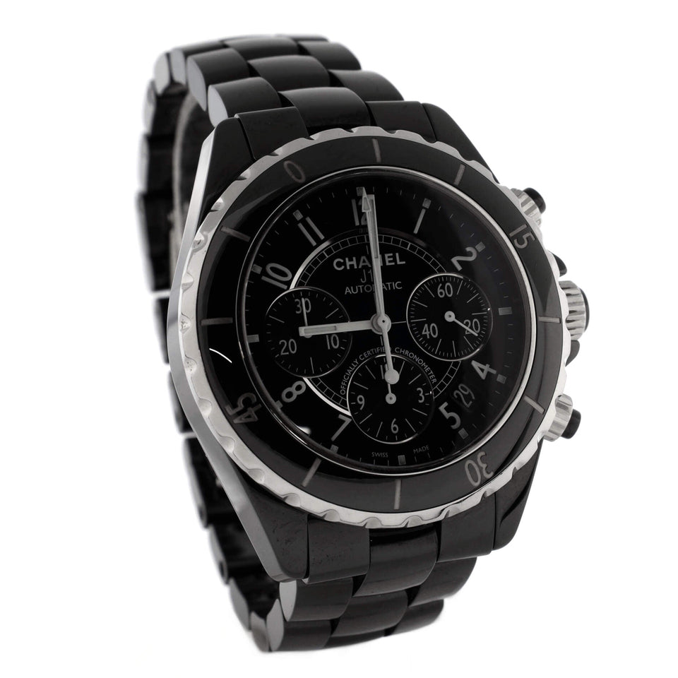 J12 Chronograph Automatic Watch Ceramic and Stainless Steel 41