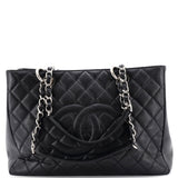 Grand Shopping Tote Quilted Caviar