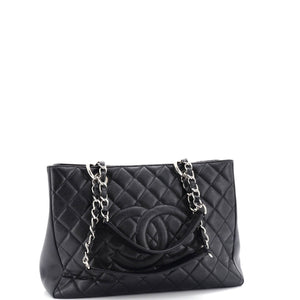Grand Shopping Tote Quilted Caviar