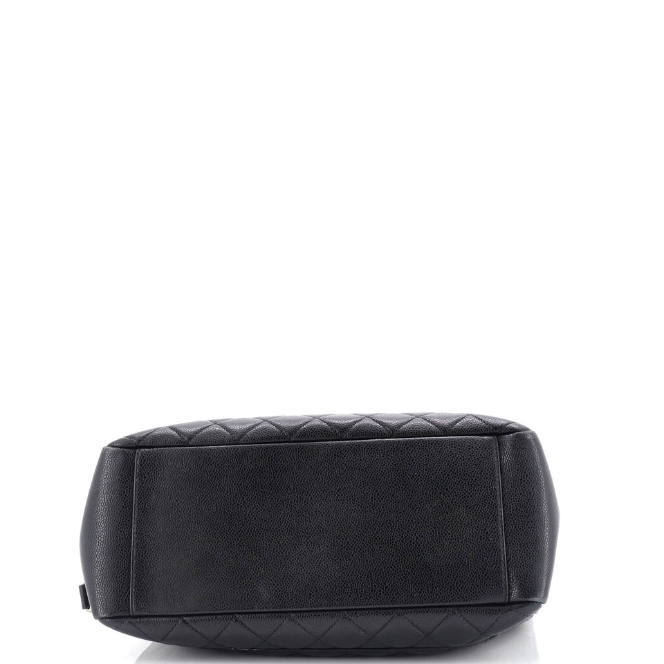Grand Shopping Tote Quilted Caviar