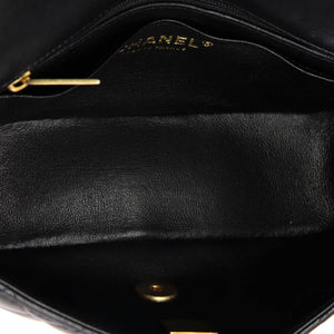 Classic Single Flap Top Handle Bag Quilted Lambskin Mini
