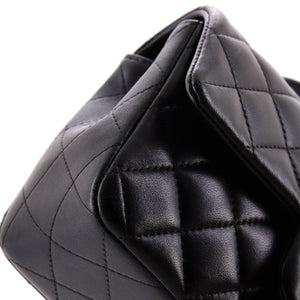 Classic Single Flap Top Handle Bag Quilted Lambskin Mini