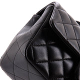 Classic Single Flap Top Handle Bag Quilted Lambskin Mini