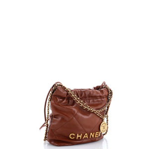 22 Chain Hobo Quilted Calfskin Mini