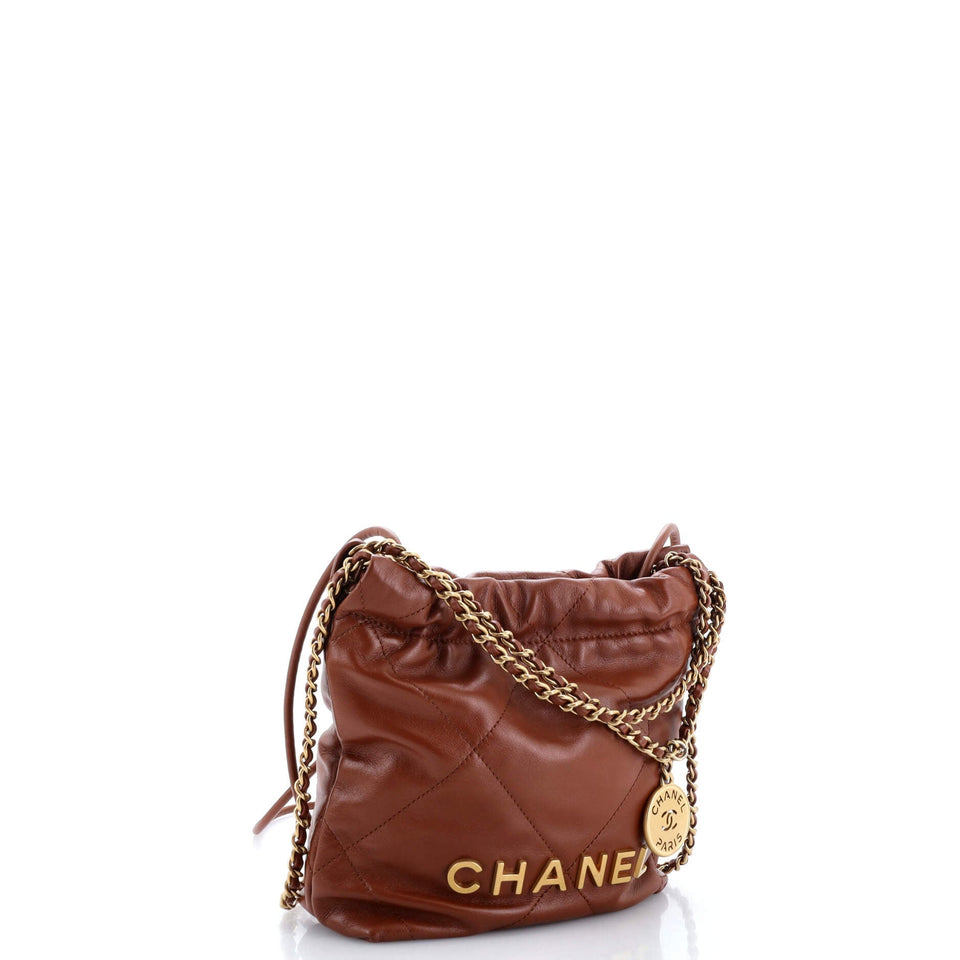 22 Chain Hobo Quilted Calfskin Mini