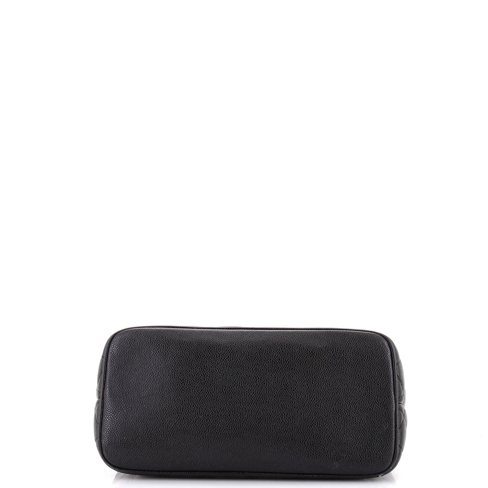 Medallion Tote Quilted Caviar