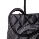 Medallion Tote Quilted Caviar