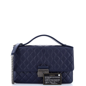 CC University Flap Bag Quilted Goatskin Large