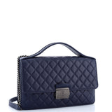 CC University Flap Bag Quilted Goatskin Large