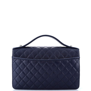 CC University Flap Bag Quilted Goatskin Large