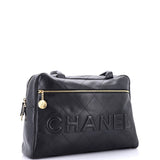 Logo Bowler Bag Stitched Calfskin Maxi