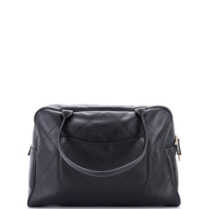 Logo Bowler Bag Stitched Calfskin Maxi