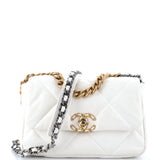 19 Flap Bag Quilted Leather Medium