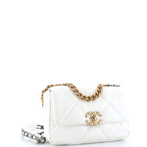 19 Flap Bag Quilted Leather Medium