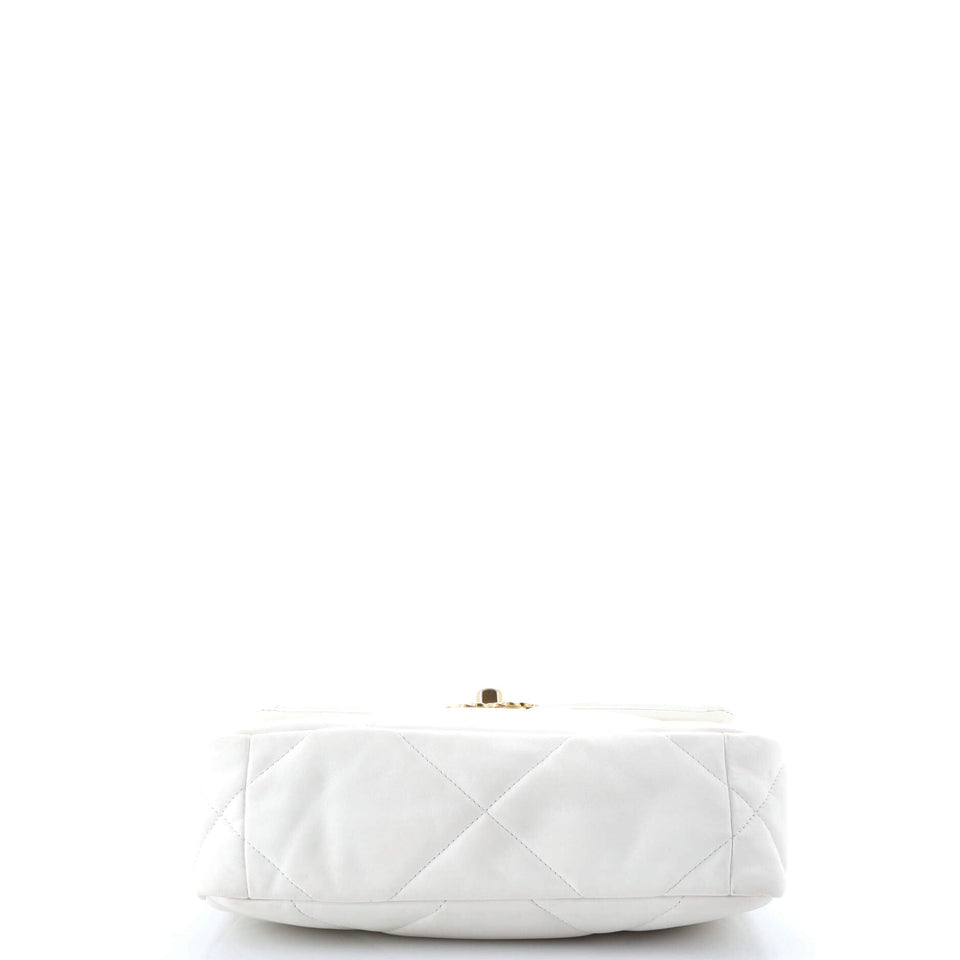 19 Flap Bag Quilted Leather Medium