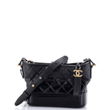 Gabrielle Hobo Quilted Goatskin and Patent Small