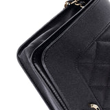 Mademoiselle Vintage Wallet on Chain Quilted Caviar