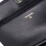 Mademoiselle Vintage Wallet on Chain Quilted Caviar