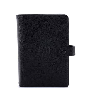 Timeless CC Ring Agenda Cover Caviar Small