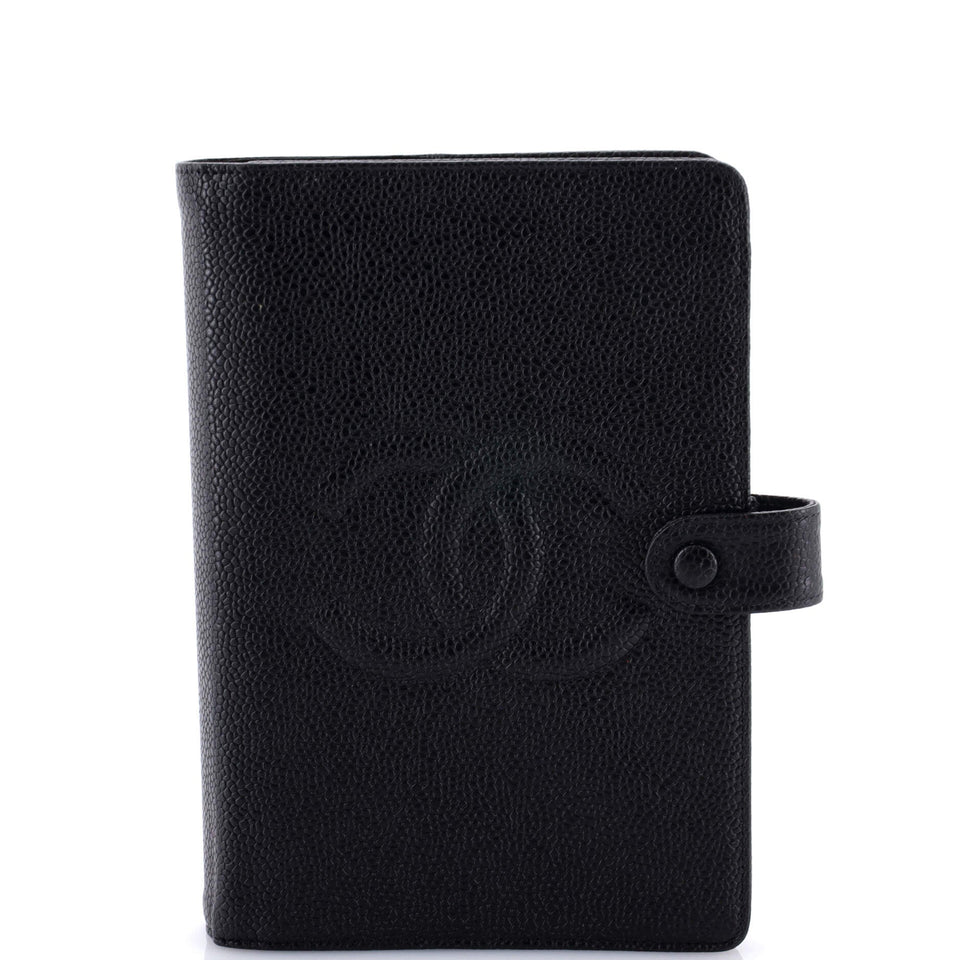 Timeless CC Ring Agenda Cover Caviar Small