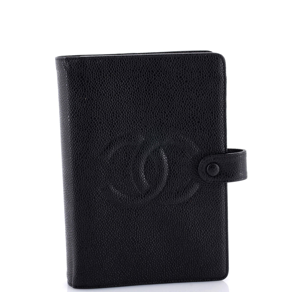 Timeless CC Ring Agenda Cover Caviar Small