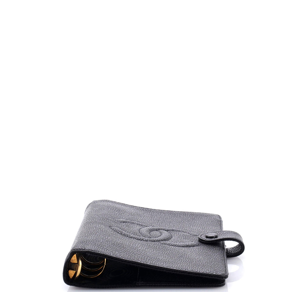 Timeless CC Ring Agenda Cover Caviar Small