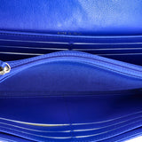CC Gusset Classic Flap Wallet Chevron Caviar Long