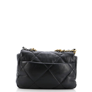 19 Flap Bag Quilted Leather Medium