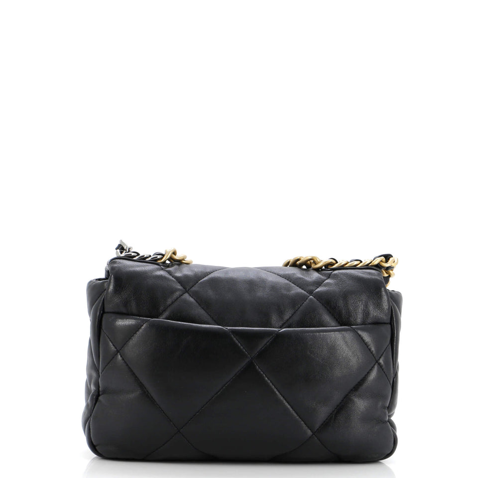 19 Flap Bag Quilted Leather Medium