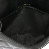 Top Handle Flap Coin Purse with Chain Quilted Lambskin