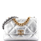 19 Flap Bag Quilted Leather Large