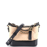 Bicolor Gabrielle Hobo Quilted Aged Calfskin Small