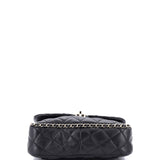 Chain Frame Enamel CC Flap Bag Quilted Lambskin Medium