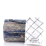 Classic Double Flap Bag Quilted Multicolor Denim Medium