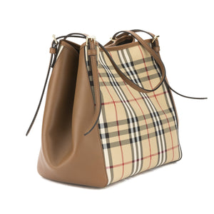 Burberry Tan Horseferry Check Small Canter Tote Bag (New with Tags)