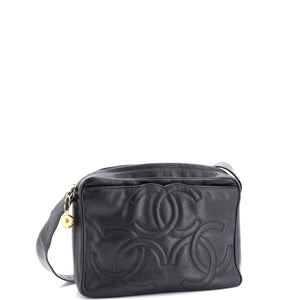 Vintage Triple CC Camera Shoulder Bag Caviar Medium